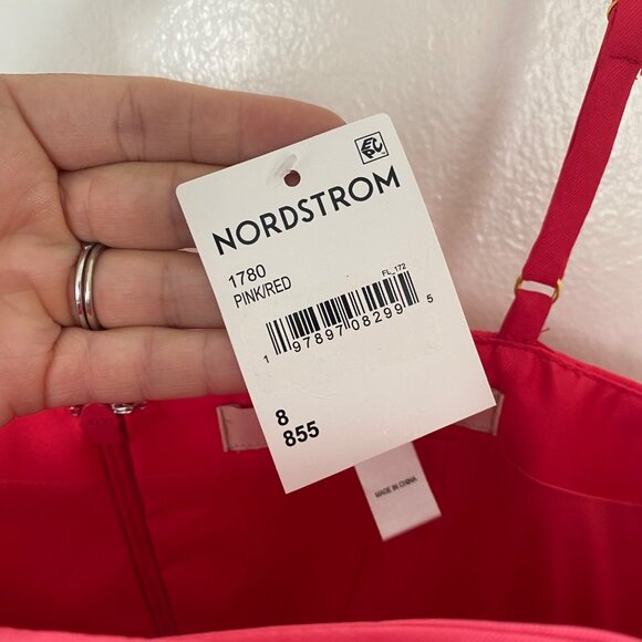 NWT Hutch Serena Bow A-Line Mini Dress Pink Red - Picture 5 of 11